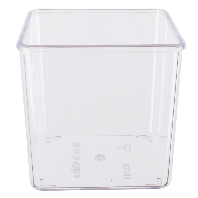 Ghiveci transparent pătrat din plastic pentru plante, potrivit pentru pervaz și balcon