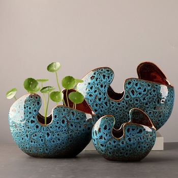 Ghiveci ceramic hidroponic în stil european, cu design unic de vază pentru pothos, money plant și lotus