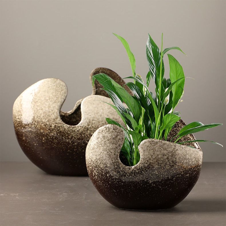 Ghiveci ceramic hidroponic în stil european, cu design unic de vază pentru pothos, money plant și lotus