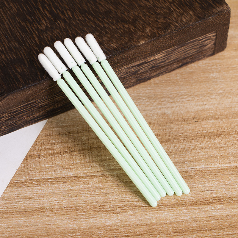 Tampon de bumbac cu cap de burete, fără praf, curățare antistatice a suprafețelor, mâner verde, utilizare industrială