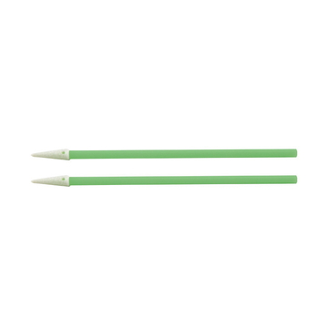 750 Tampon de bumbac fără praf, tijă verde 77 mm, vârf ascuțit, bețișor de curățare cu burete, anti-static