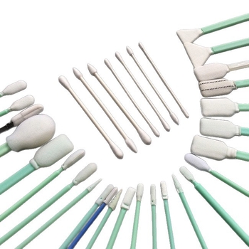 113H3 Bețișor de curățare cu vârf ascuțit, tampon de burete și mâner spiral verde, pentru curățarea instrumentelor de precizie și a microscopului