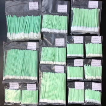 Tampon din bumbac fără praf cu vârf burete, vârf ascuțit sau plat, tijă PP, pentru duze imprimantă