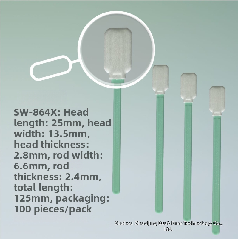 Bețișoare de curățare fără praf, cu capete din microfibră, anti‑static pentru electronice, optică, aviație și cosmetică – 100 buc./ambalaj