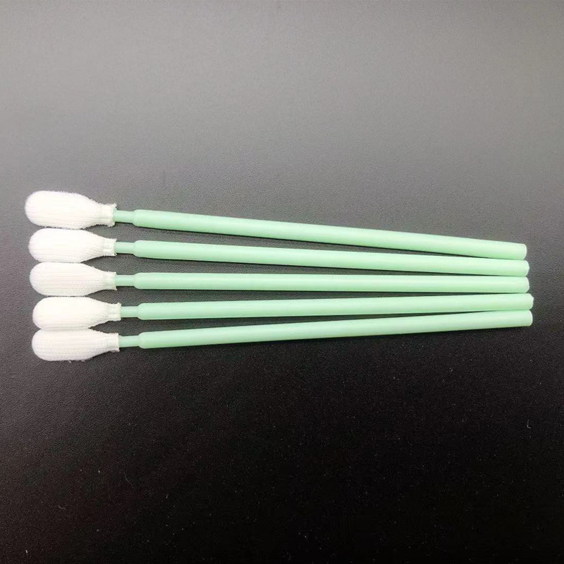 723 Bețișor verde cu vârf plat pentru curățarea suprafețelor, tampon de burete și pânză fără praf
