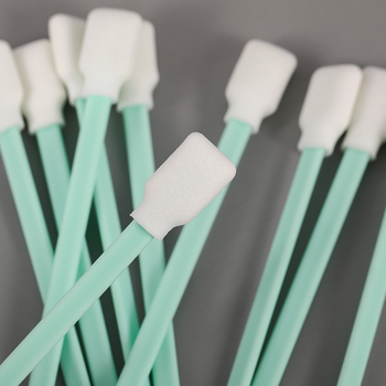 Tampon cu cap de burete, fără praf, fibre fine, curățare industrială cu cap plat pentru lentile laser