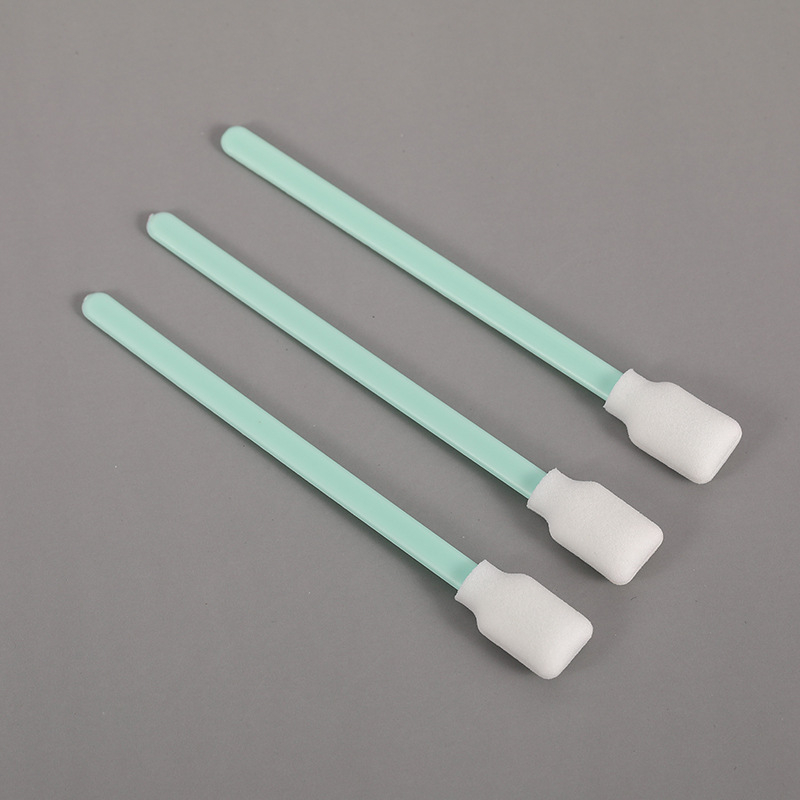 Tampon cu cap de burete, fără praf, fibre fine, curățare industrială cu cap plat pentru lentile laser