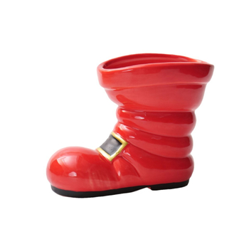 Vază ceramică cu Moș Crăciun pentru decor de Crăciun și accesorii foto
