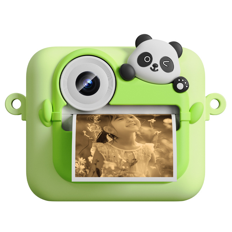 K22 Panda Polaroid-stílusú gyerek kamera — fényképez és nyomtat színes fotókat