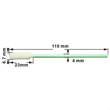 710 Bețișor industrial cu cap plat, 110 mm – curățare lentile optice, anti-static