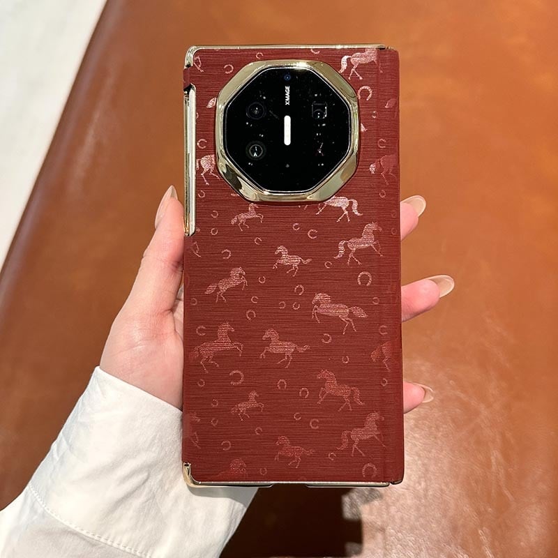 Huawei Mate Xt magnetsko kućište s dvostrukom osi – središnji dizajn, luksuzna PU koža