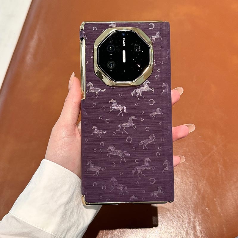 Huawei Mate Xt magnetsko kućište s dvostrukom osi – središnji dizajn, luksuzna PU koža