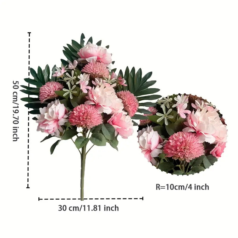 Buchet de flori artificiale albe din mătase pentru înmormântare
