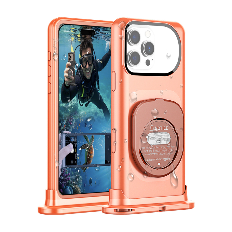 Vodootporna futrola za iPhone seriju sa samoprovjerom vodootpornosti, dubina potapanja 30 m, PC materijal, dvostruka vodootporna zaštita, osjetljiv zaslon na dodir s mokrim rukama, jasni pozivi, podrška prilagodbi