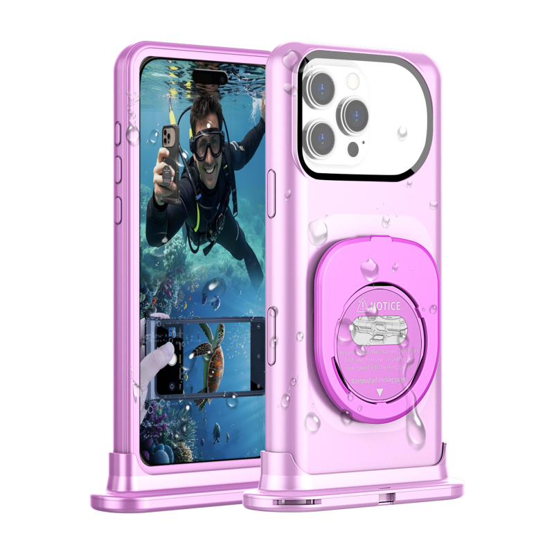 Vodootporna futrola za iPhone seriju sa samoprovjerom vodootpornosti, dubina potapanja 30 m, PC materijal, dvostruka vodootporna zaštita, osjetljiv zaslon na dodir s mokrim rukama, jasni pozivi, podrška prilagodbi
