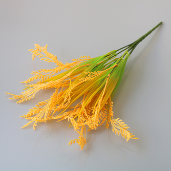 Buchet cu știuleți de grâu artificiali și boabe galbene de orez – decor pentru casă și decor de nuntă