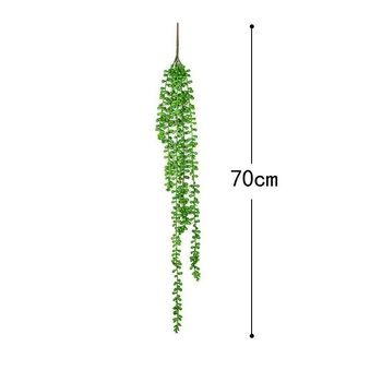 Plantă artificială verde, lăcrimi de îndrăgostiți, decor de perete cu mărgele Buddha, plantă suspendată pentru tavan