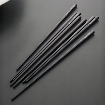 Bețișoare din oțel inoxidabil 304, stil japonez, design pătrat cu inscripții negre retro, antiderapante, rezistente la temperaturi înalte, pentru uz casnic și în restaurante
