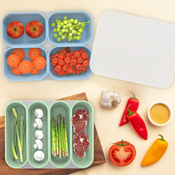 Cutie de depozitare pentru legume și fructe în frigider, silicon alimentar pentru bucătărie, organizator pentru congelator