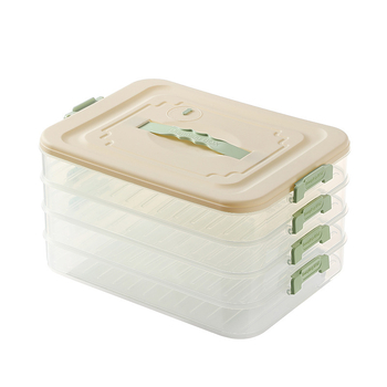 Cutie de depozitare pentru dumplings și wonton – plastic alimentar, etanș pentru congelare, organizare bucătărie