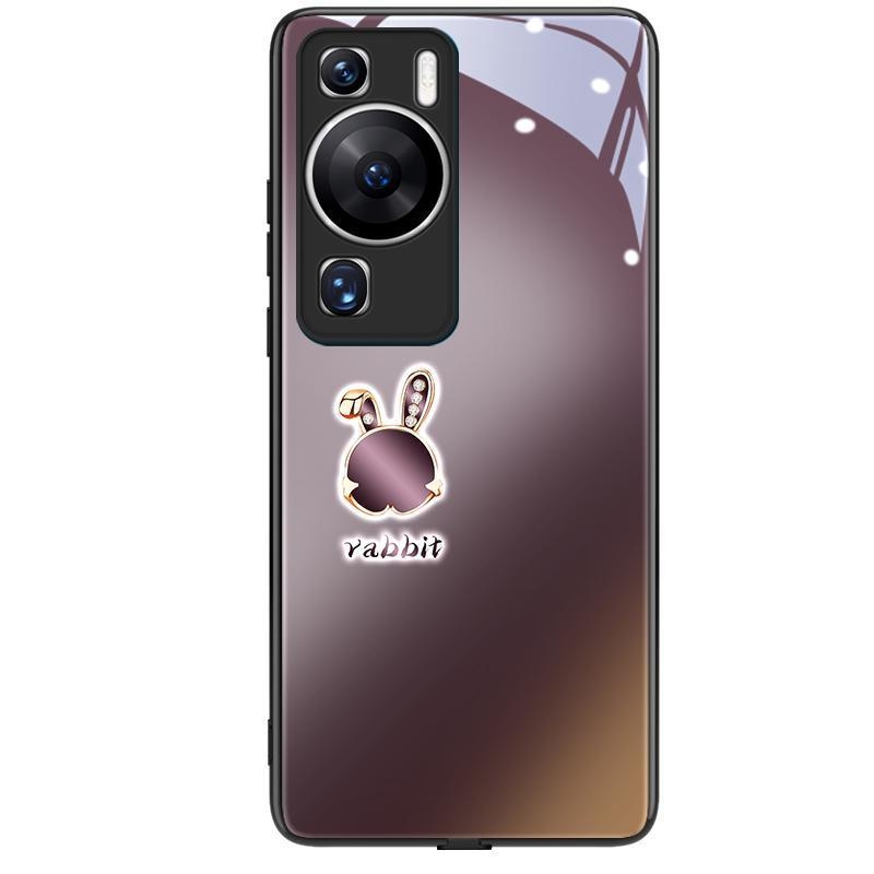Husă de telefon cu iepuraș în nuanță prune, compatibilă cu Oppo Reno13, Reno12 cu iluminare, Reno11 și Reno14 Pro