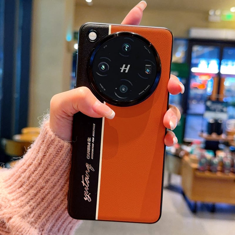 Husa OPPO Find X9 Ultra, textură din piele sintetică color-block și linii fluorescente, GT8Pro husă de protecție