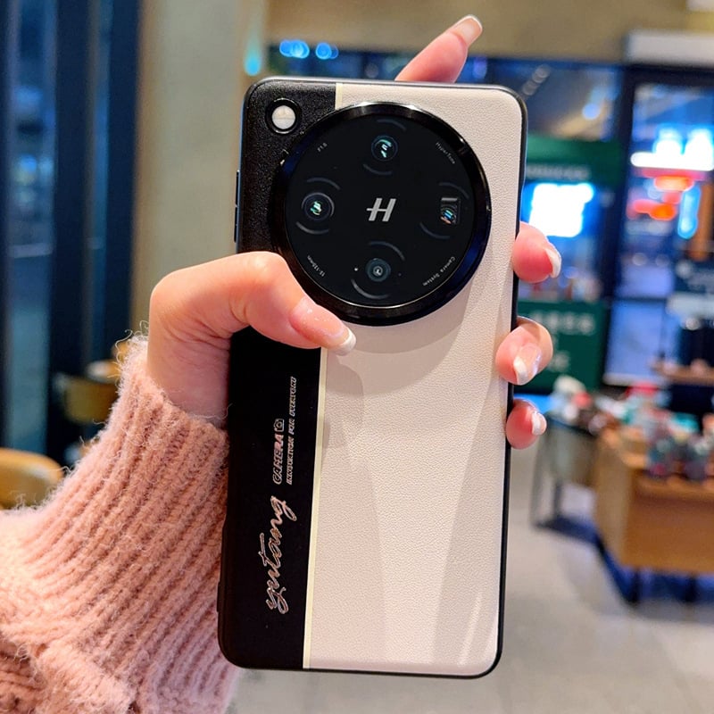 Husa OPPO Find X9 Ultra, textură din piele sintetică color-block și linii fluorescente, GT8Pro husă de protecție
