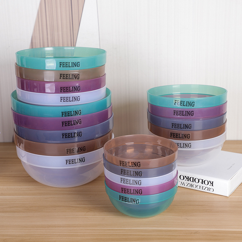 Vas din plastic pentru fructe și legume, bol de bucătărie, farfurie pentru gustări uscate, vas de amestecare – stil simplu