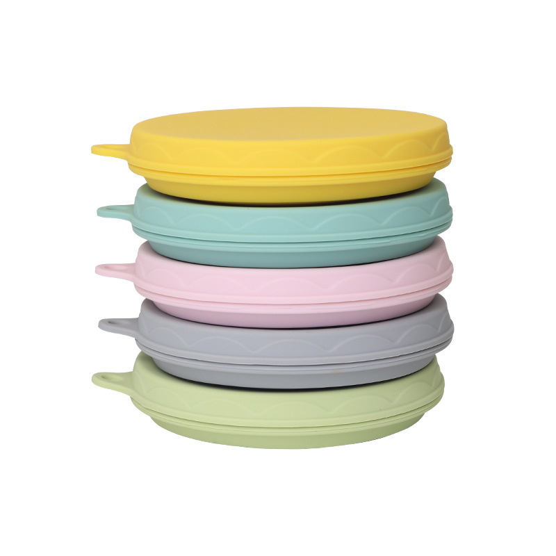 Vas pliabil din silicon alimentar, pentru exterior, cu capac, farfurie pentru picnic, cutie Bento în stil Japonez pentru prânz.