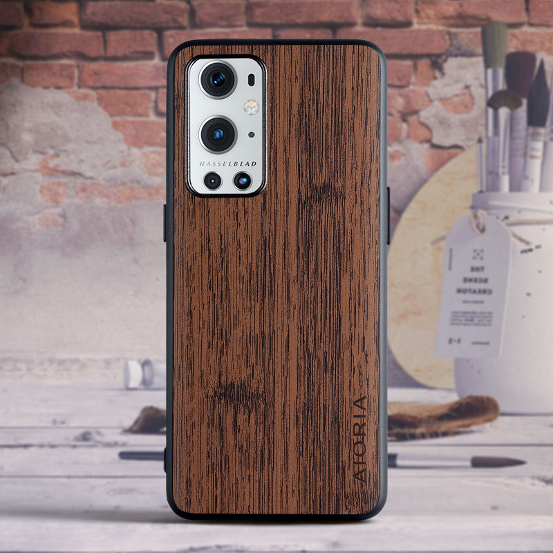 OnePlus 9 Pro PU ochranný kryt na telefón, zadný kryt, minimalistický vidiecky štýl