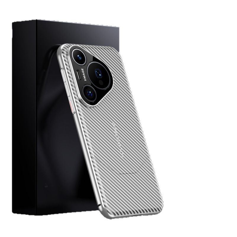 Futrola za Huawei P70 Pro s karbonskim uzorkom i PU kožom, potpuna zaštita, Pura 70 Pro+ zaštita