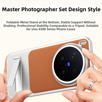 Zaštitna futrola u retro stilu fotoaparata za Vivo X300Pro i Vivo X200 sa sklopivim držačem