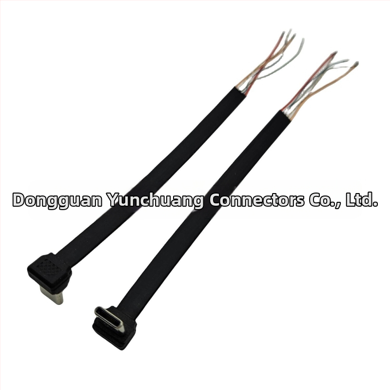 Cablu USB-C de încărcare, cu unghi de 90°, pentru suport de telefon pe motocicletă cu clips posterior