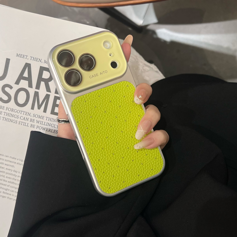 Novo kućište s točkicama za iPhone 17 Pro / Pro Max, potpuno pokriće, imitacija kože, otpornost na padove