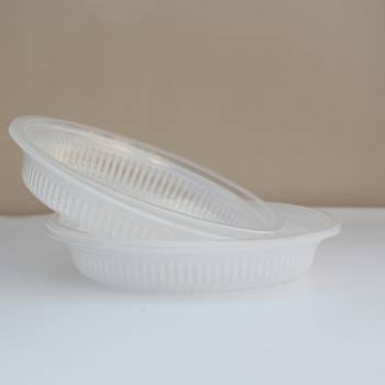 Farfurie rotundă de unică folosință, diametru 8 inch, pentru salate și fructe, din plastic transparent
