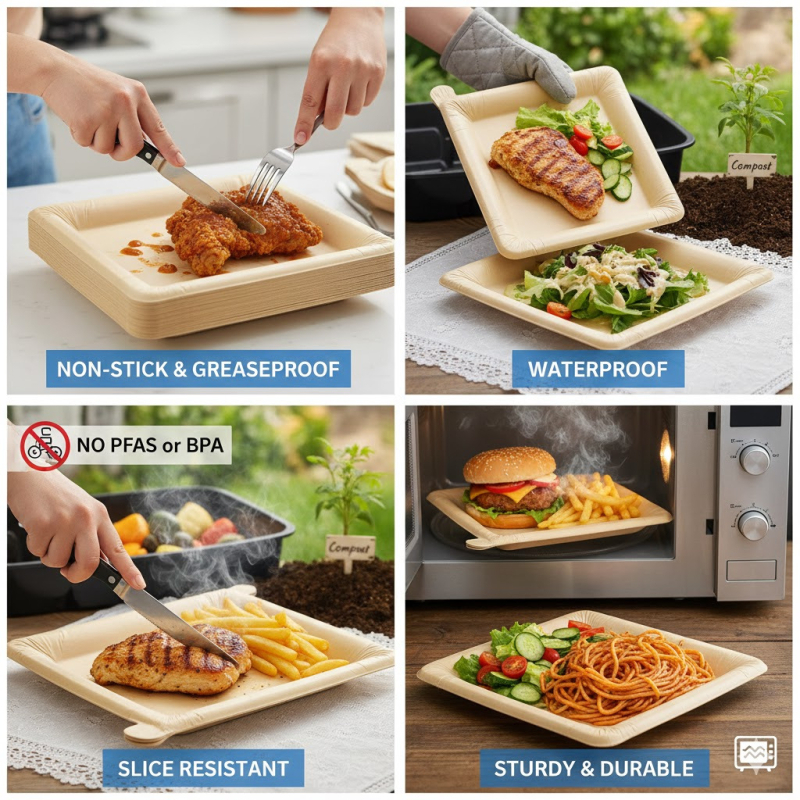 Farfurii de hârtie de unică folosință pentru grătar în aer liber și picnic, calitate alimentară, diametrul 24 cm, nu necesită spălare