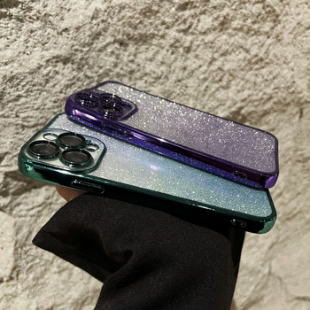 Carcasă ultra-subțire cu gradient glitter pentru iPhone XR