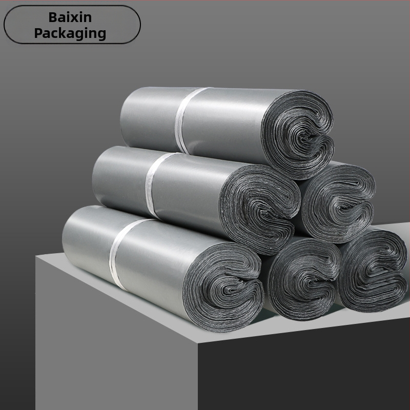Striebornosivá kuriérska taška, vodeodolná proti vandalizmu, hrubší logistický obal pre elektronický obchod