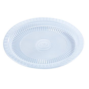 Farfurie de plastic, de unică folosință, 11-inch, rotundă, transparentă, pentru uz casnic și picnic
