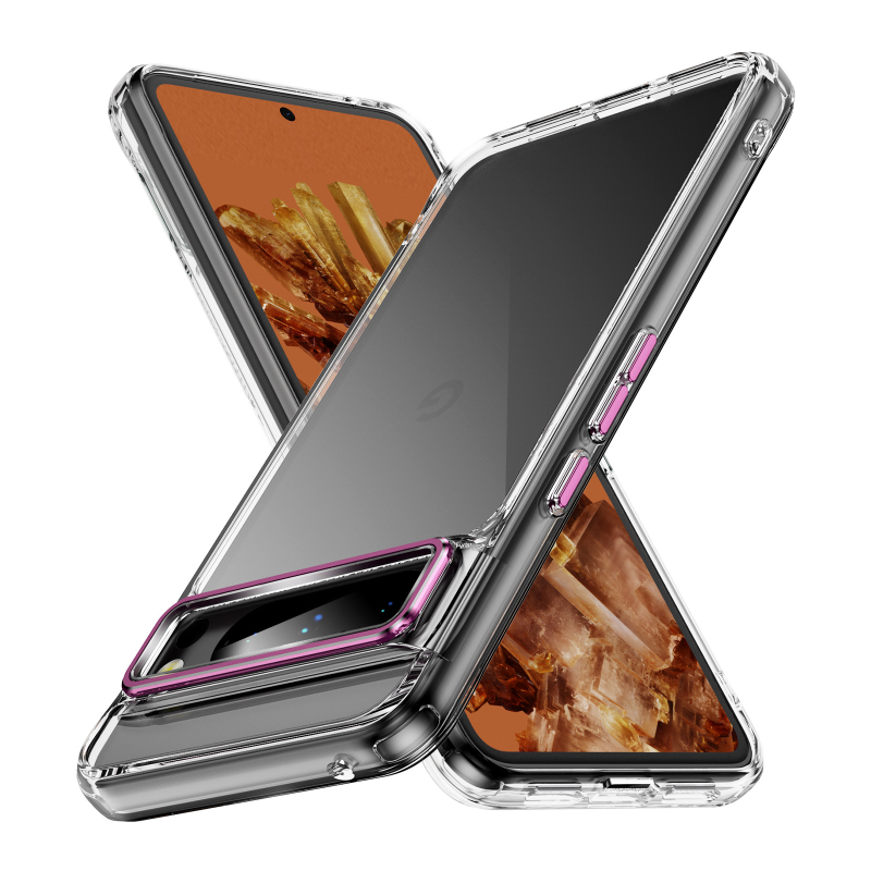 Husă Pixel 8a cu încărcare wireless, rezistentă la șocuri, anticadere și antiamprentare, placă magnetică și butoane metalice pentru obiectiv