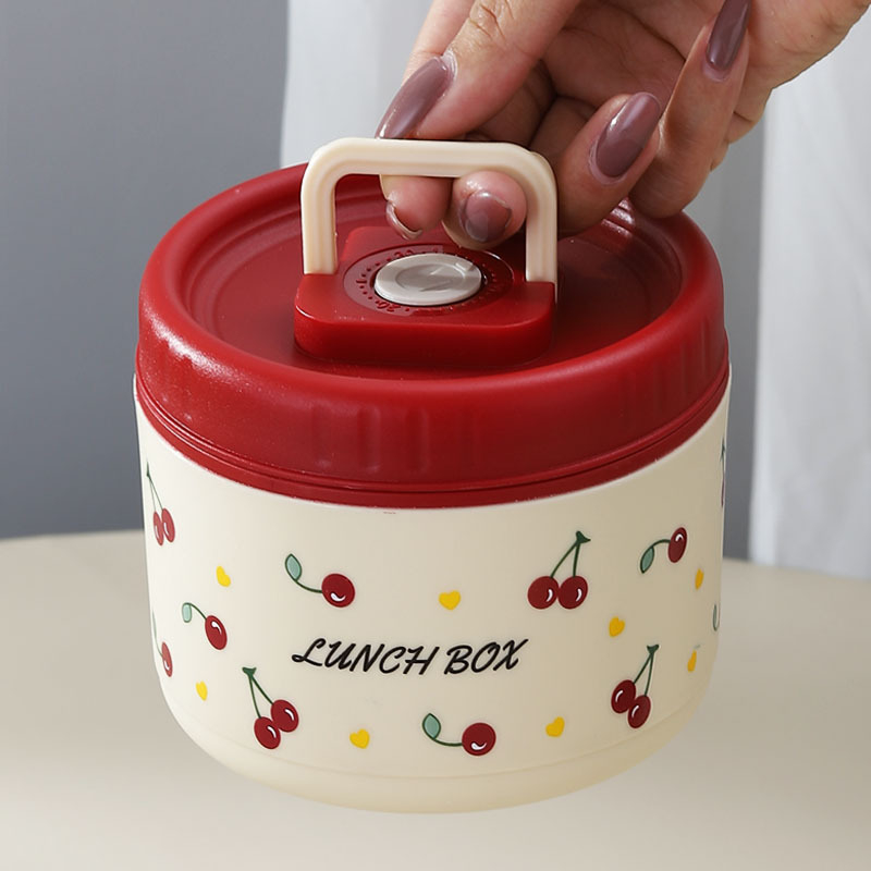 Izolirana kutija za ručak od 304 nehrđajućeg čelika, okrugla, mikrovalno sigurna, 501–800 ml