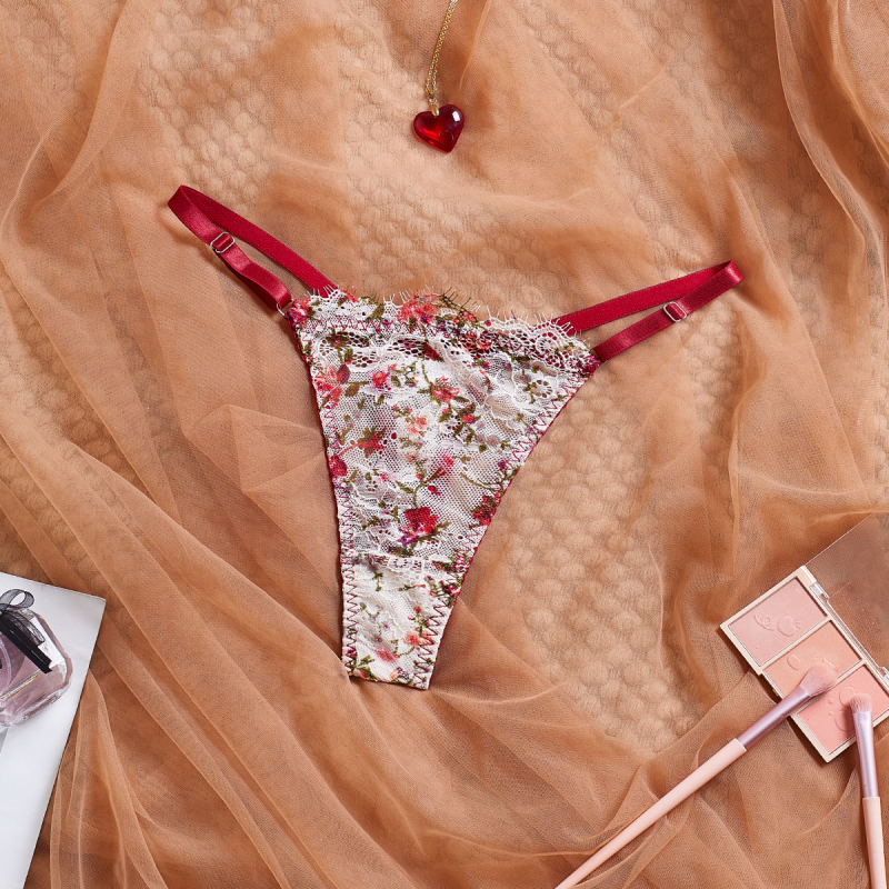 Francusko čipkano donje rublje s cvjetnim uzorkom i dizajnom boja, sexy push-up grudnjak s prozirnim detaljima, udoban i prozračan set grudnjaka