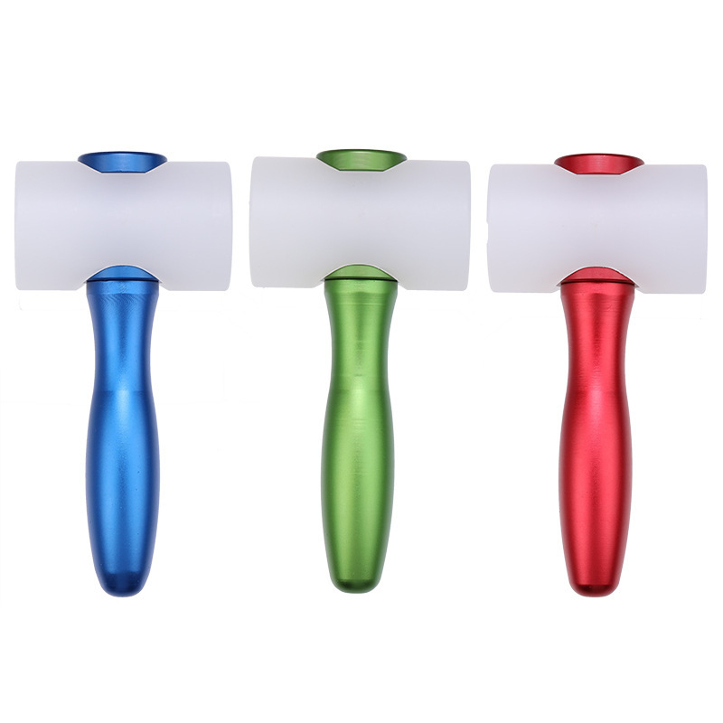 Cioc în formă de T pentru gravură pe piele cu mâner din lemn colorat; cioc din nailon pentru imprimarea modelelor; instrument de artă din piele lucrat manual