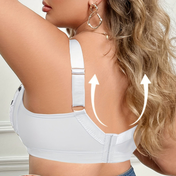 Plus-size ženski grudnjak s punim košem, izvezenim uzorkom, čvrsta potpora