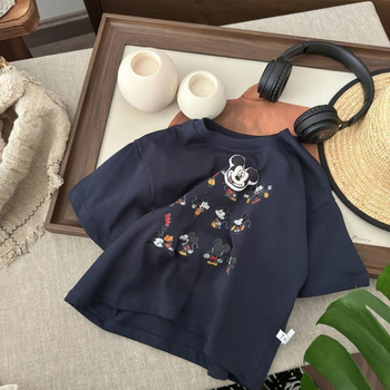 Családi pamut pólók nyárra, gyerekek és felnőttek számára, rövid ujjú, kerek nyakú, koreai stílusú, uniszex