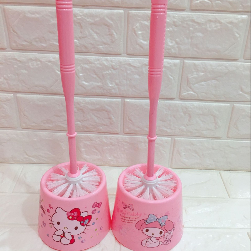Perie de toaletă pentru pisică cu bază, din plastic, design Melody desen animat