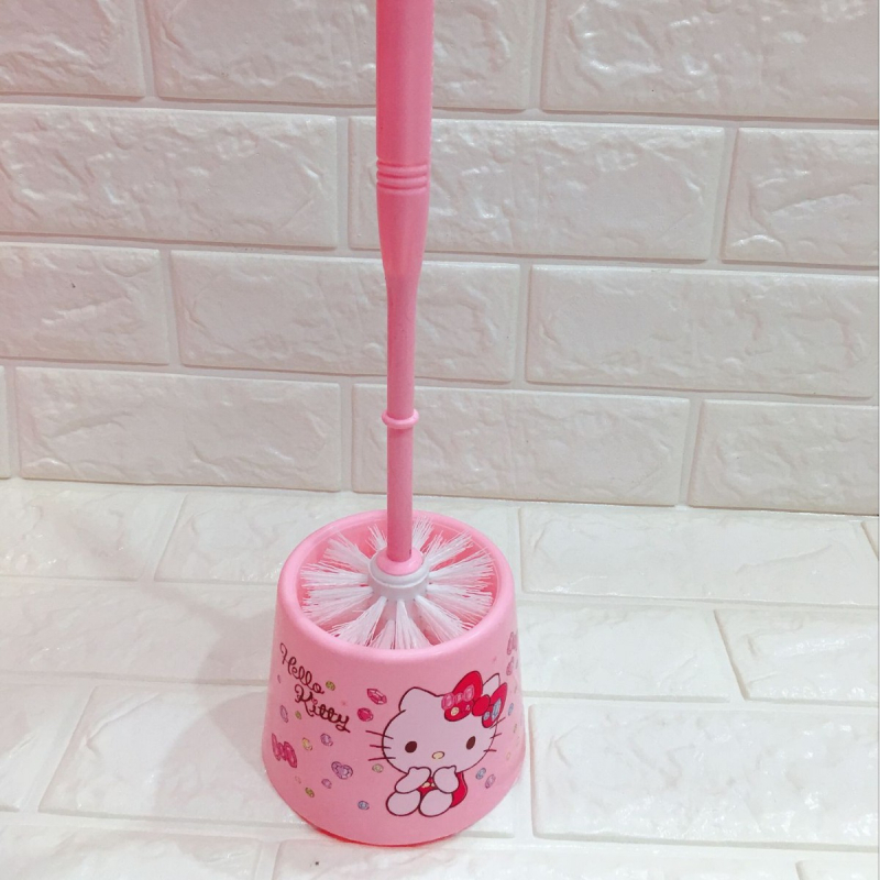 Perie de toaletă pentru pisică cu bază, din plastic, design Melody desen animat
