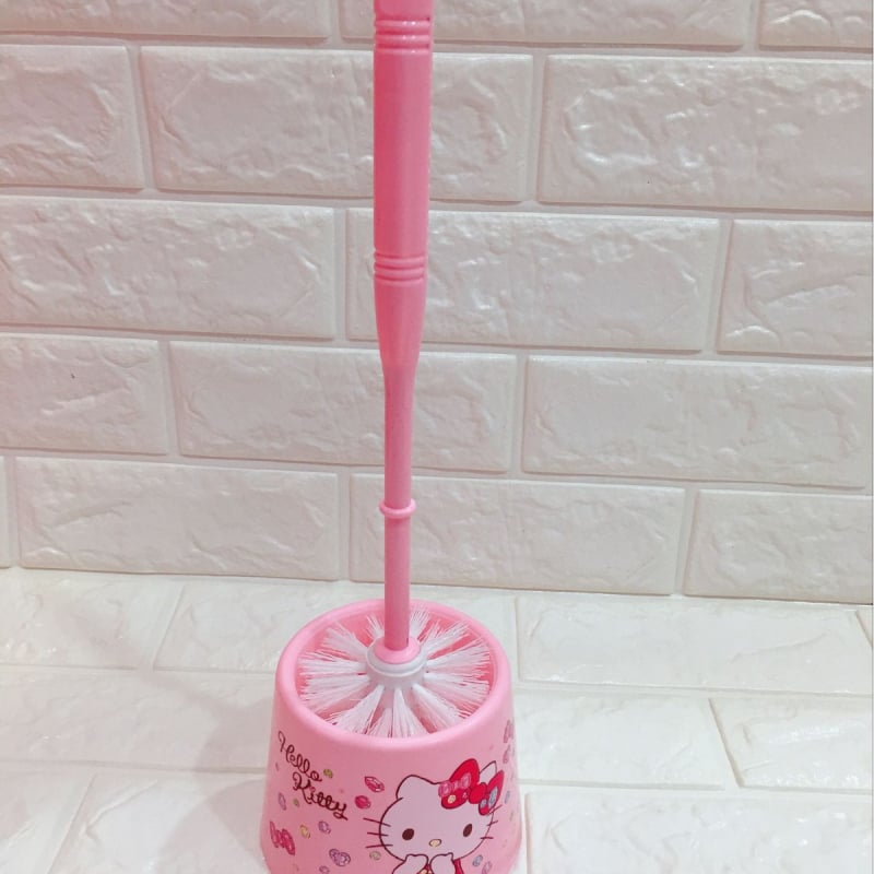 Perie de toaletă pentru pisică cu bază, din plastic, design Melody desen animat