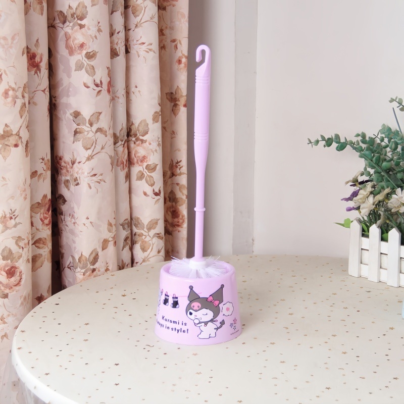 Perie de toaletă pentru pisică cu bază, din plastic, design Melody desen animat