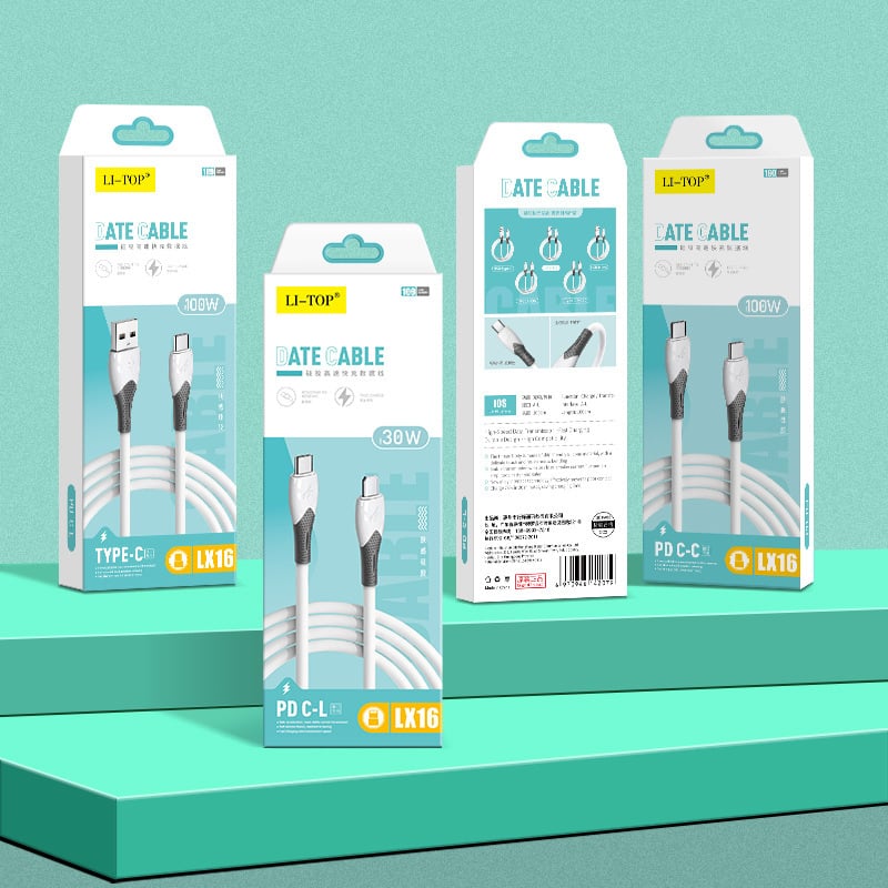 Novi Type-C kabel otporan na savijanje za brzo punjenje 100W, čisto bakreno jezgro, TPE silikon osjet, prijenos podataka